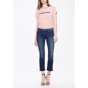 Mother Denim The Outsider Crop Fast Times Dark Blue Size 29 High Rise Bootcut